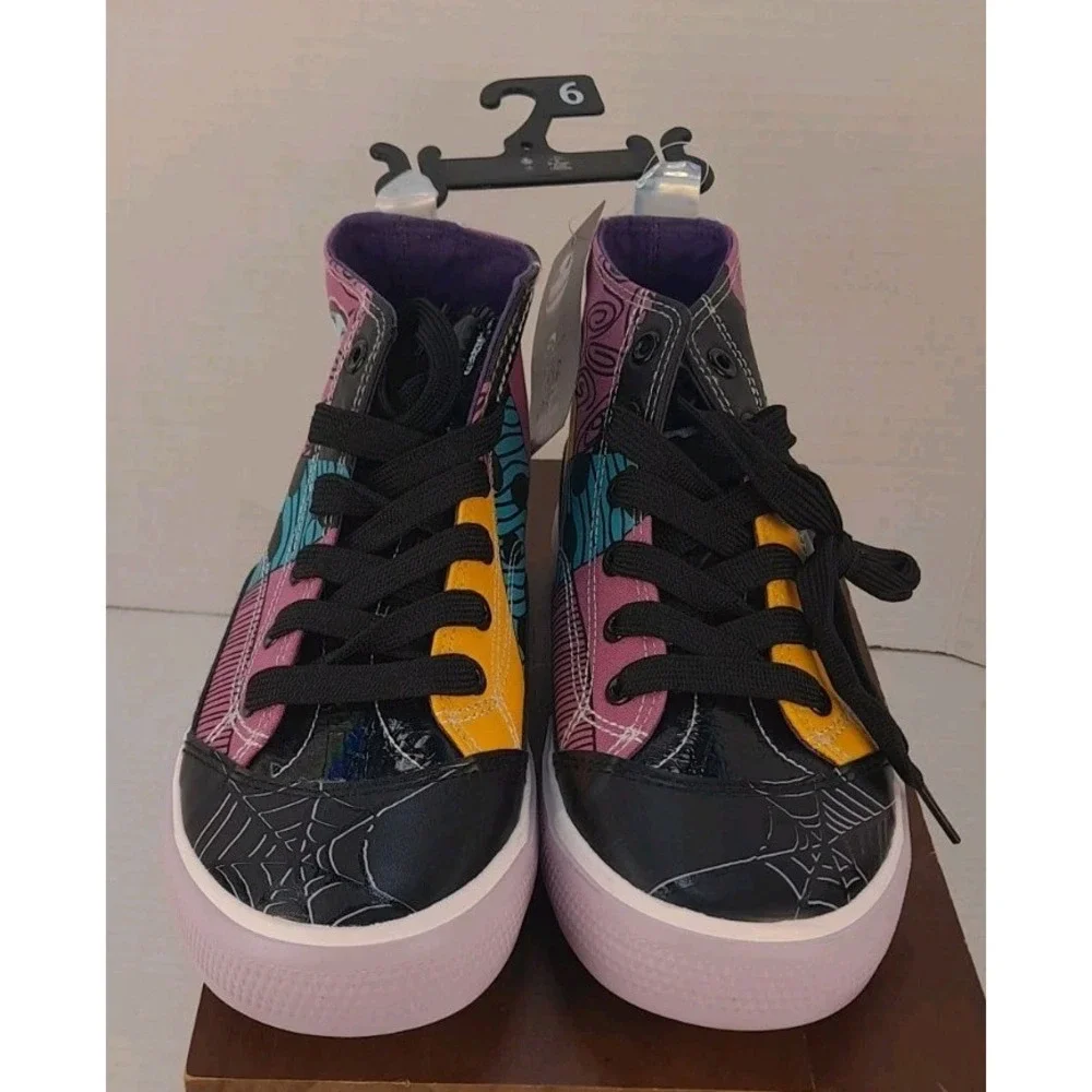Disney The Nightmare Before Christmas Jack &‎ Sally High Top Shoes Size 6 NWT